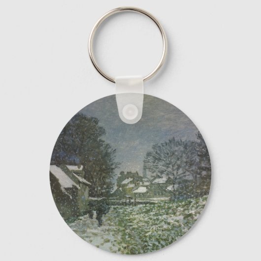 Sneeuw bij Argenteuil door Claude Monet Sleutelhanger (Voorkant)