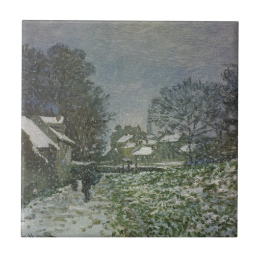 Sneeuw bij Argenteuil door Claude Monet Tegeltje (Voorkant)