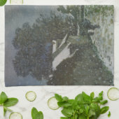 Sneeuw bij Argenteuil door Claude Monet Theedoek (Gevouwen)