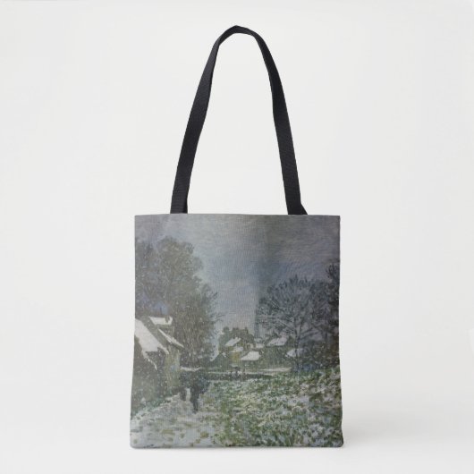 Sneeuw bij Argenteuil door Claude Monet Tote Bag (Voorkant)