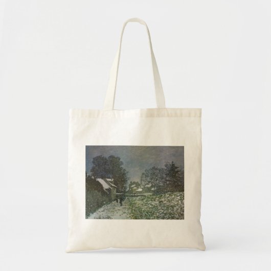 Sneeuw bij Argenteuil door Claude Monet Tote Bag (Voorkant)