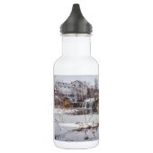 Sneeuw bij Finley Dam Stainless Steel Water Bottle Waterfles (Links)