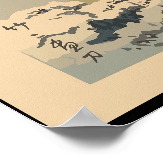 Sneeuw bij Ginkakuji Tempel Asano Takeji Poster (Hoek)