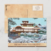 Sneeuw bij Hiunkaku Temple japanese winteromgeving Briefkaart (Voorkant / Achterkant)