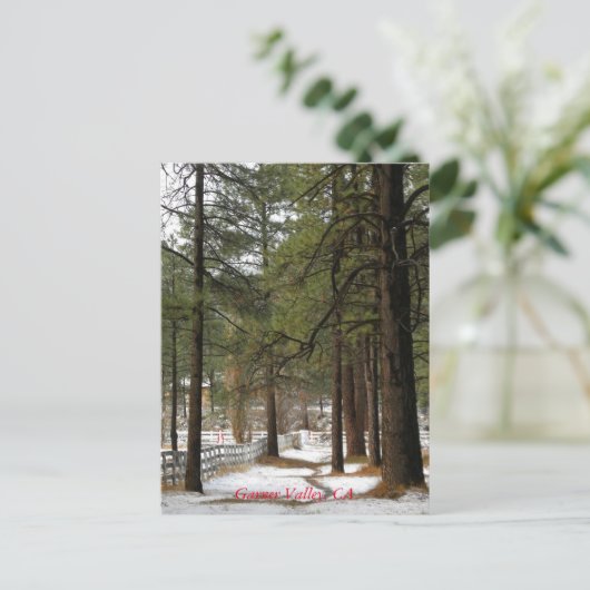 Sneeuw bij kerstmis Briefkaart (Staand voorkant)