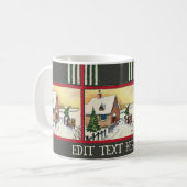 Sneeuw bij Kerstmis,  stijl, voeg tekst toe Koffiemok (Voorkant links)