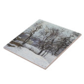 Sneeuw bij Louveciennes (1870) van Camille Pissarr Tegeltje (Zijkant)