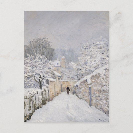 sneeuw bij Louveciennes, 1878 Briefkaart (Voorkant)