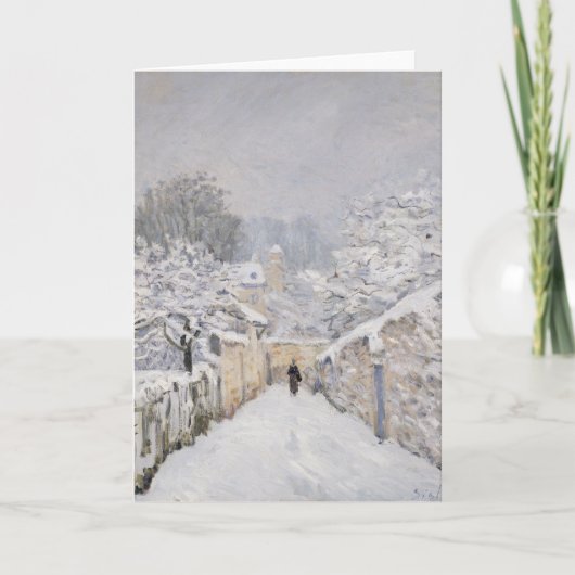 sneeuw bij Louveciennes, 1878 Kaart (Voorkant)