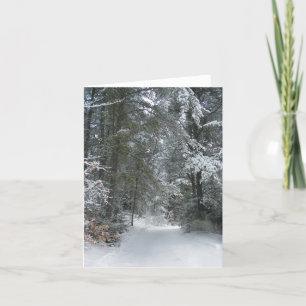 Sneeuw Bomen Notecard Kaart