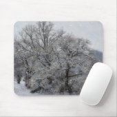 Sneeuw Bomen Winter Vakantie Kunst Muismat (Met muis)