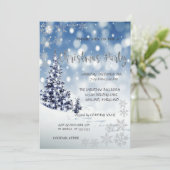 Sneeuw, Boom, Snowflakes, kerstfeest voor bedrijve Kaart (Staand voorkant)