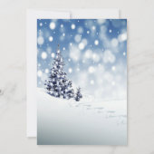 Sneeuw, Boom, Snowflakes, kerstfeest voor bedrijve Kaart (Achterkant)