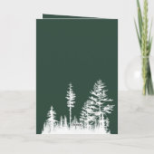 Sneeuw bos buffel plaid hert vrolijk kerstfeest Ho Feestdagen Kaart (Achterkant)