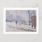 Sneeuw, Boulevard de Clichy, Parijs, 1886 Briefkaart (Voorkant)