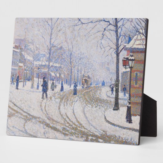 Sneeuw, Boulevard de Clichy, Parijs, 1886 Fotoplaat (Zijkant)