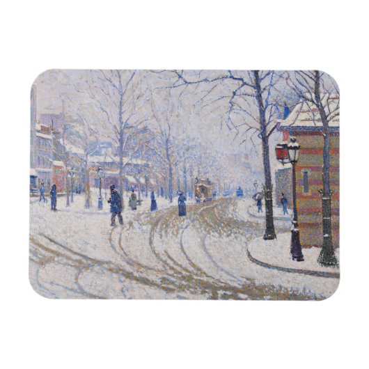 Sneeuw, Boulevard de Clichy, Parijs, 1886 Magneet (Horizontaal)