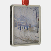 Sneeuw, Boulevard de Clichy, Parijs, 1886 Metalen Ornament (Rechts)