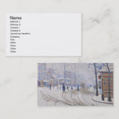 Sneeuw, Boulevard de Clichy, Parijs, 1886 Visitekaartje (Voorkant / Achterkant)