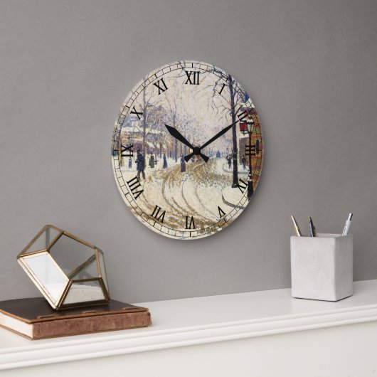 Sneeuw, Boulevard de Clichy, Parijs door Paul Sign Grote Klok (Kantoor)