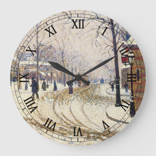 Sneeuw, Boulevard de Clichy, Parijs door Paul Sign Grote Klok (Voorkant)