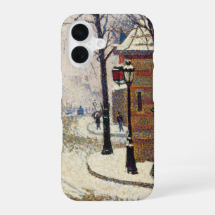 Sneeuw, Boulevard de Clichy, Parijs door Paul Sign iPhone 16 Hoesje