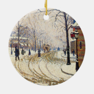 Sneeuw, Boulevard de Clichy, Parijs door Paul Sign Keramisch Ornament