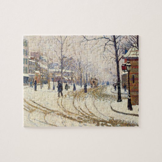 Sneeuw, Boulevard de Clichy, Parijs door Paul Sign Legpuzzel (Horizontaal)