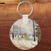 Sneeuw, Boulevard de Clichy, Parijs door Paul Sign Sleutelhanger (Voorkant)