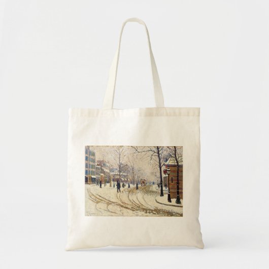 Sneeuw, Boulevard de Clichy, Parijs door Paul Sign Tote Bag (Voorkant)