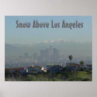 Sneeuw boven Los Angeles Poster