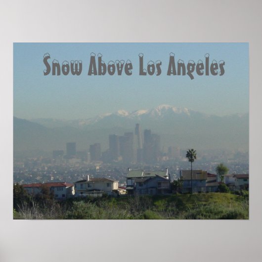 Sneeuw boven Los Angeles Poster (Voorkant)
