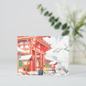 sneeuw briefkaart (Staand voorkant)