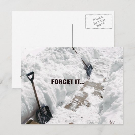 sneeuw briefkaart (Voorkant / Achterkant)