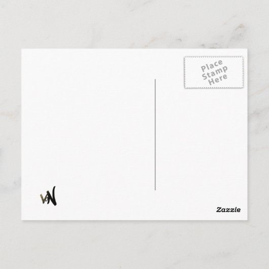 sneeuw briefkaart (Achterkant)