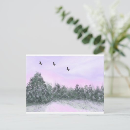 sneeuw briefkaart (Staand voorkant)