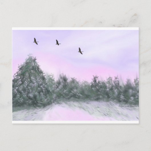 sneeuw briefkaart (Voorkant)