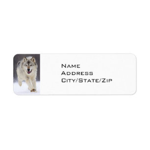 SNEEUW BUND GRAY WOLF RETURN ADDRESS ETIKET