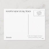 Sneeuw-Bunting briefkaart (Achterkant)