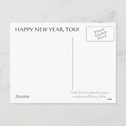 Sneeuw-Bunting briefkaart (Achterkant)