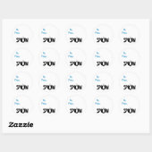 Sneeuw cadeaukaart ronde sticker (Vel)