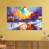 sneeuw canvas afdruk (Insitu (Woonkamer))