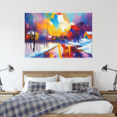 sneeuw canvas afdruk (Insitu (Slaapkamer))