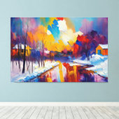 sneeuw canvas afdruk (Insitu (Houten vloer))