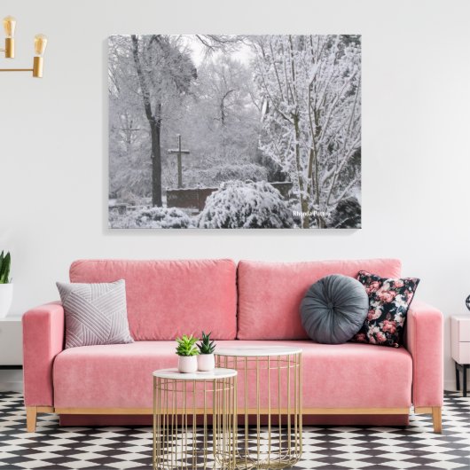 sneeuw canvas afdruk (Insitu (Woonkamer))