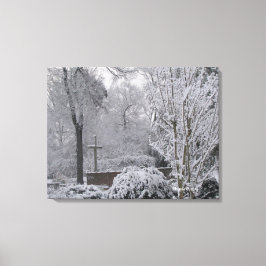 sneeuw canvas afdruk