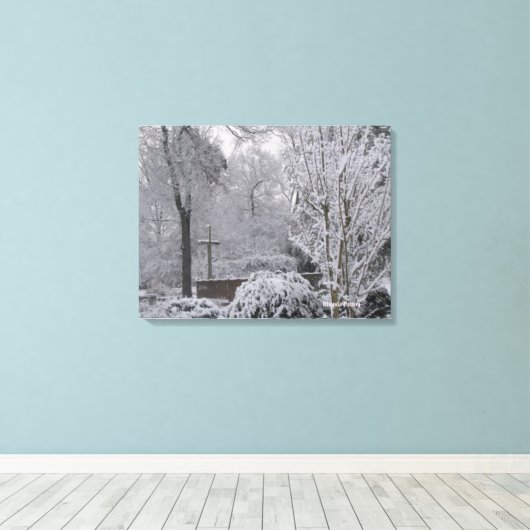 sneeuw canvas afdruk (Insitu (Houten vloer))