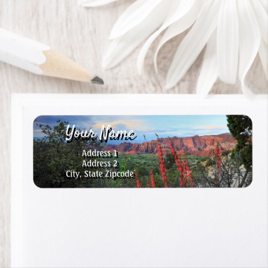 Sneeuw Canyon Utah Return Address Label (Insitu)