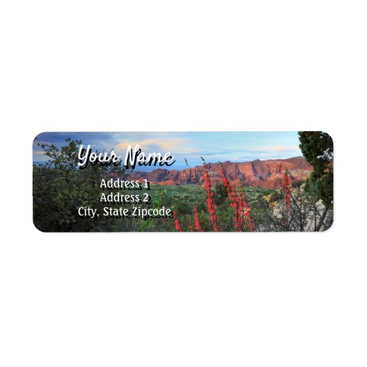 Sneeuw Canyon Utah Return Address Label (Voorkant)