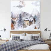 Sneeuw & Caraïben & Fox Canvas Afdruk (Insitu (Slaapkamer))